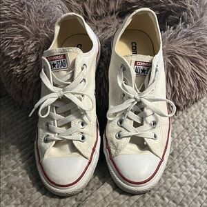 Classic Converse All Star White - chucks UNISEX W/ sz 9 - M/ sz 7
